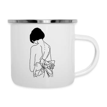 Wrapped - Emaille-Tasse - Weiß - Rechts