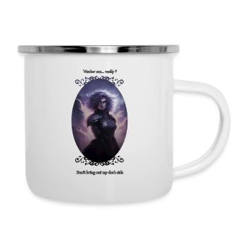 Dark girl - Tasse émaillée - blanc - Droite