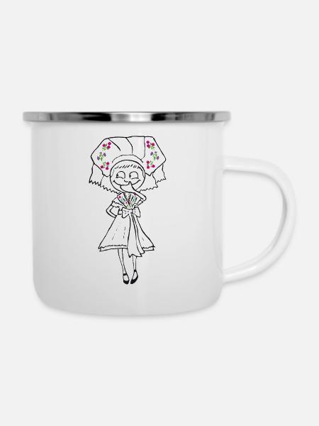 SERBSKA LUBINA - kontur - - Emaille-Tasse - Weiß