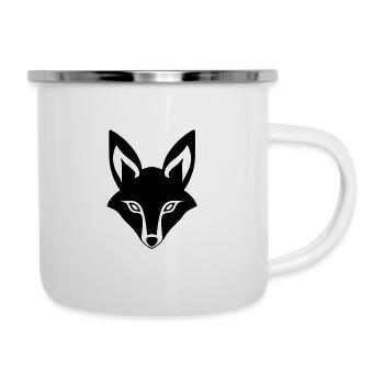 Fuchs - Emaille-Tasse - Weiß - Rechts