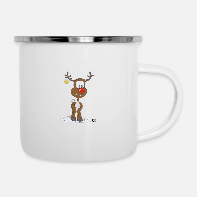 Christmas and reindeer - Camper Mug - white