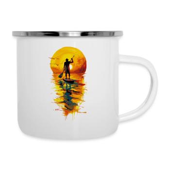 SUP Stand Up Paddle Bestseller SUP Wassersport - Emaille-Tasse - Weiß - Rechts