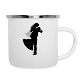 wedding anniversary, bridal shower, l - Camper Mug - white - Right