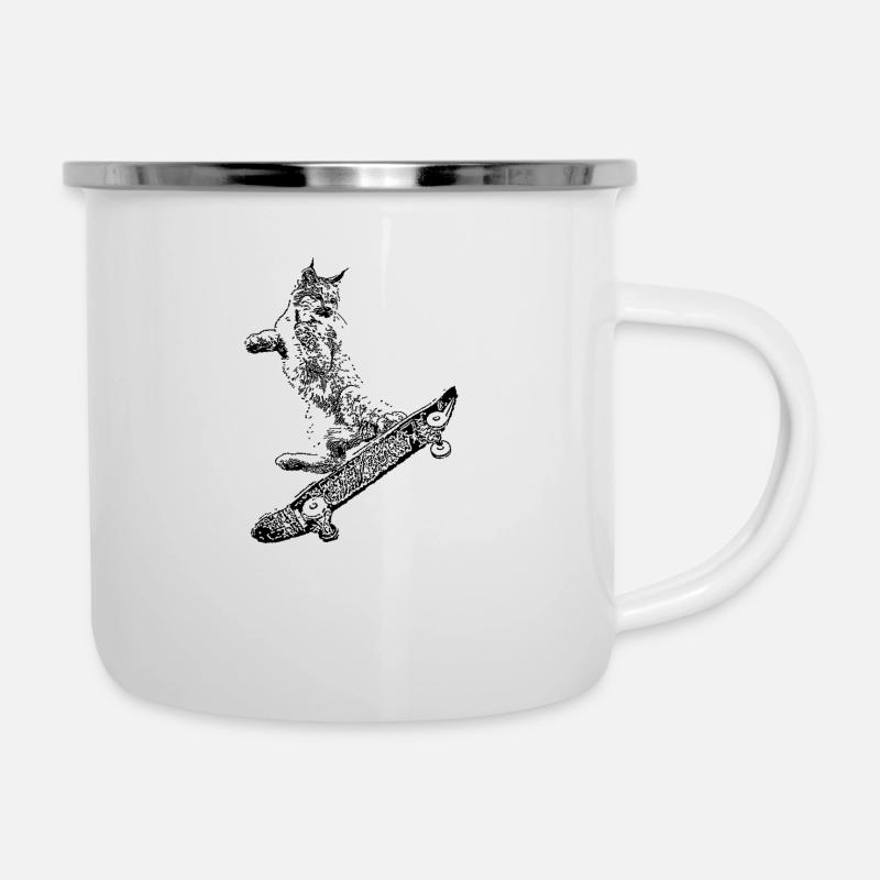 Lynx - Tasse émaillée - blanc