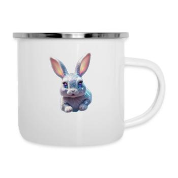Funny Bunny - Emaille-Tasse - Weiß - Rechts