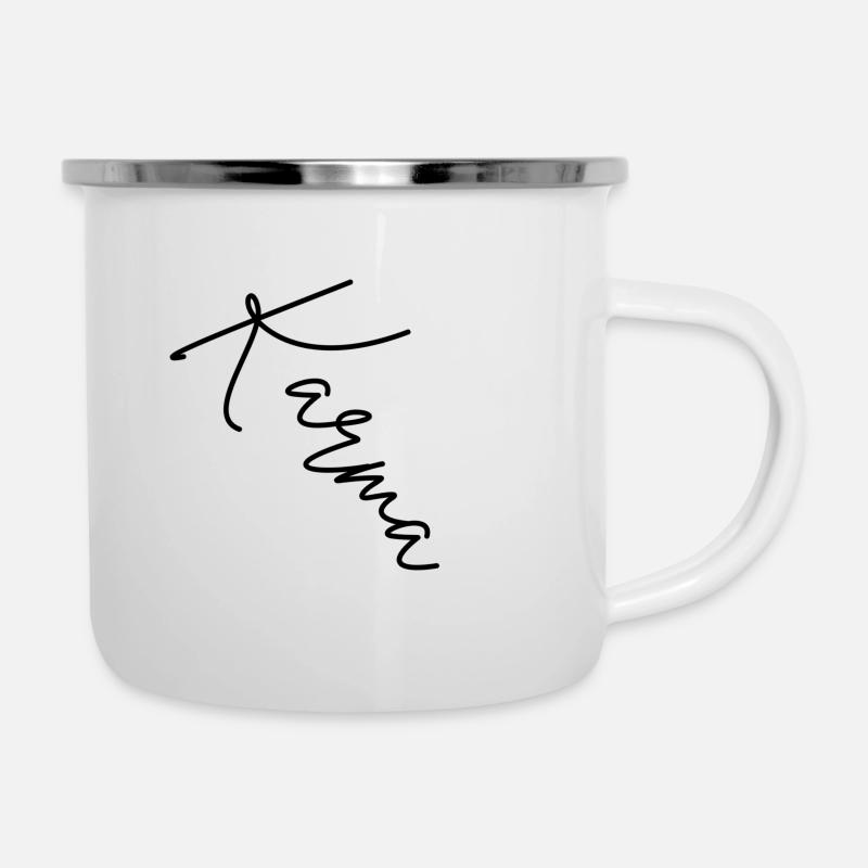 Karma - Tasse émaillée - blanc