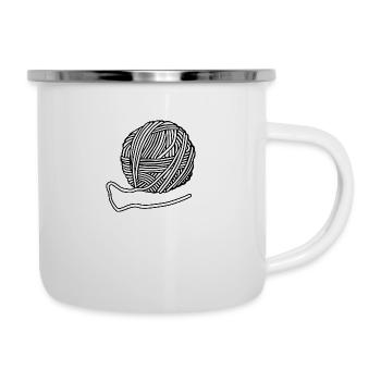 laine - Tasse émaillée - blanc - Droite