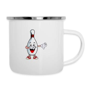 Bowling cone dabbing dance gift - Camper Mug - white - Right