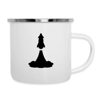 Lancement de fusée fusée rocket launch - Tasse émaillée - blanc - Droite