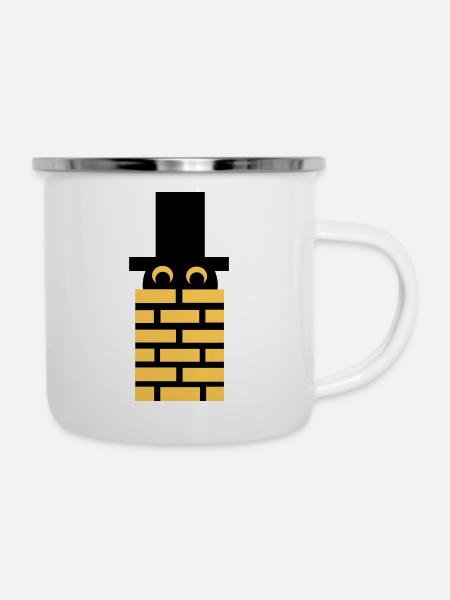 Schornsteinfeger - Emaille-Tasse - Weiß