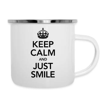 Keep Calm And Just Smile - Camper Mug - white - Right
