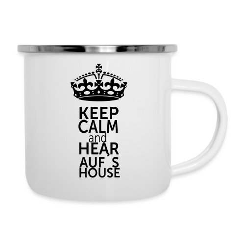 Auf s House Keep Calm - Emaille-Tasse