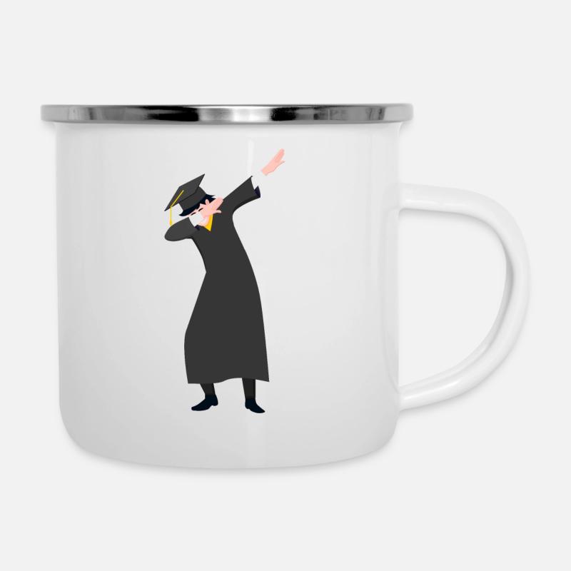 Graduate at University Degree dabbt (Dab) - Camper Mug - white