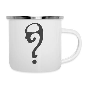 Sind die Gedanken frei? - Emaille-Tasse - Weiß - Rechts
