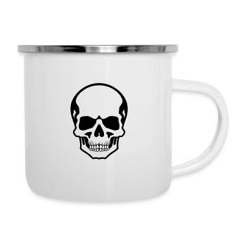 Tête de mort - Tasse émaillée - blanc - Droite
