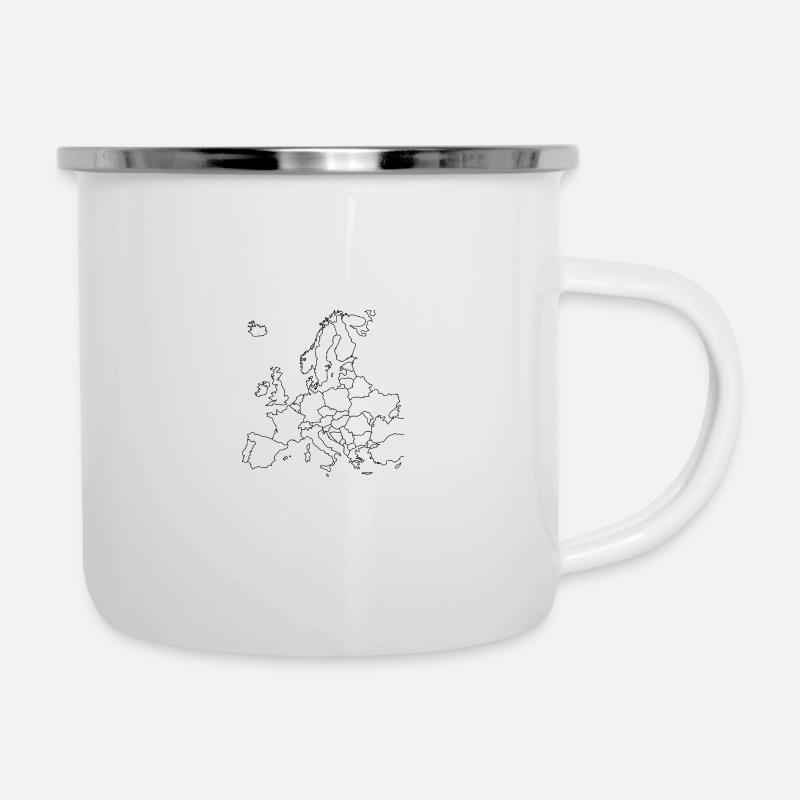 Conception Europa Lineart - Tasse émaillée - blanc