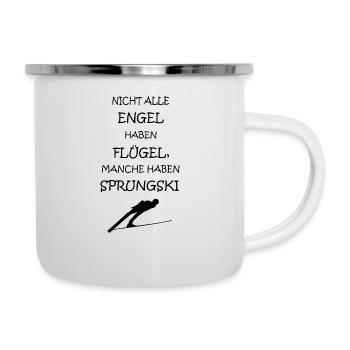 Skispringen - Emaille-Tasse - Weiß - Rechts