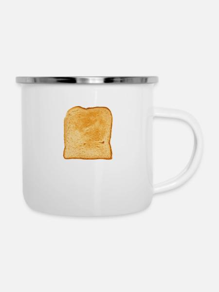 Toast - Emaille-Tasse - Weiß