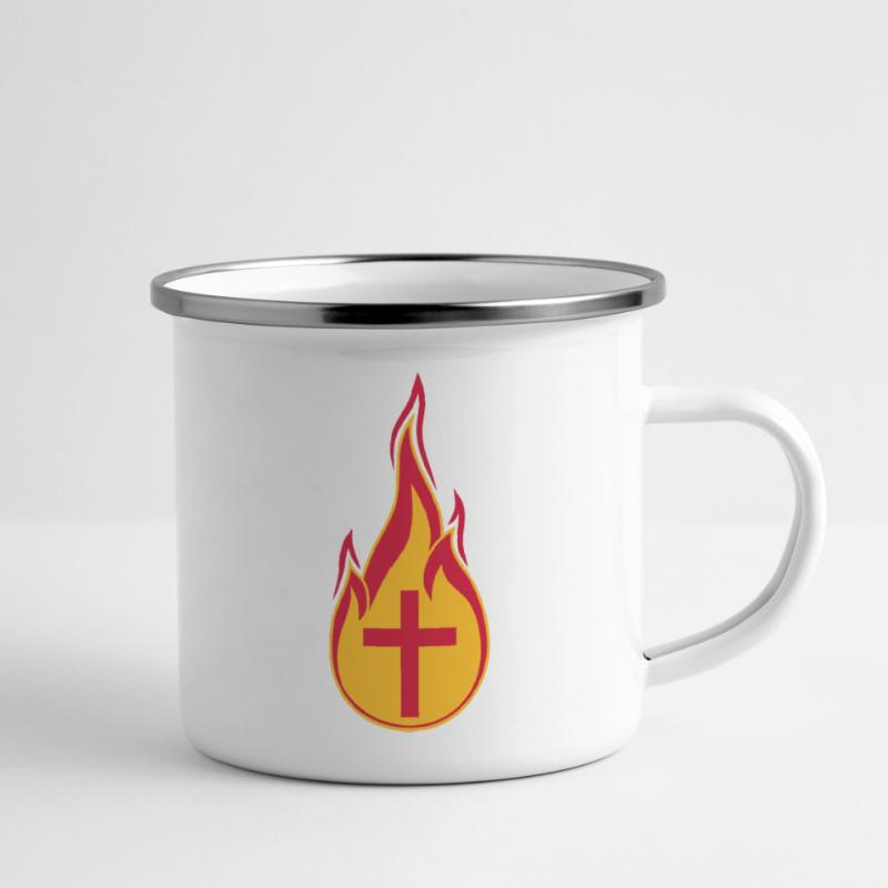 feu flammes chaud brûlé brûlé torche loder Tasse émaillée