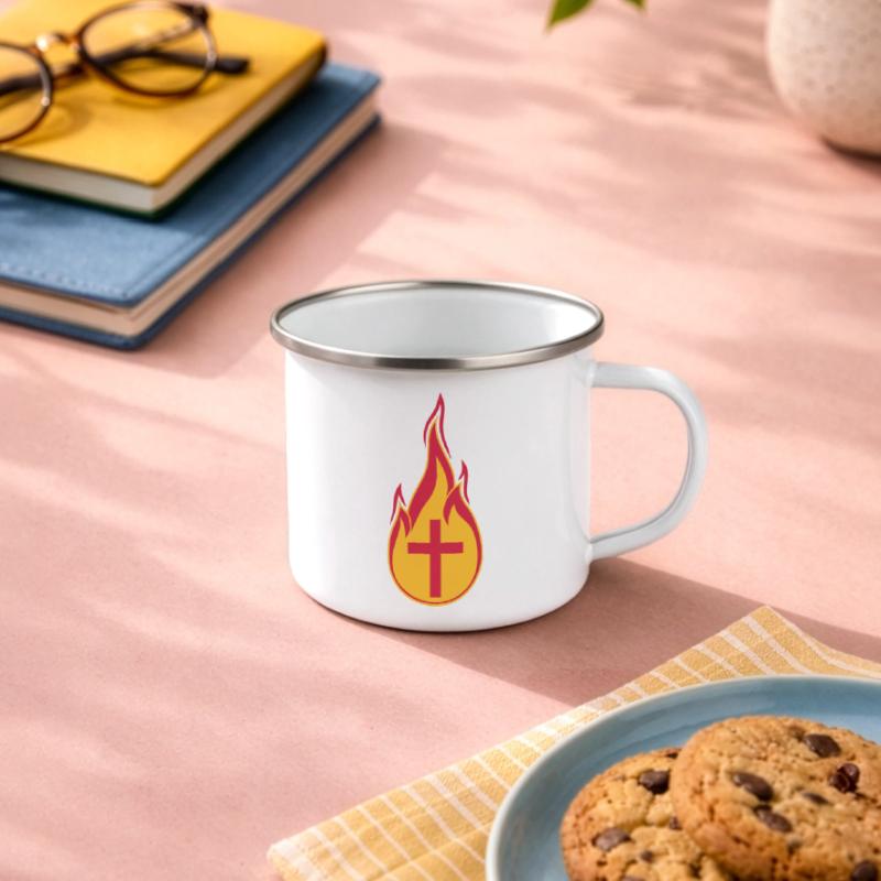 feu flammes chaud brûlé brûlé torche loder Tasse émaillée