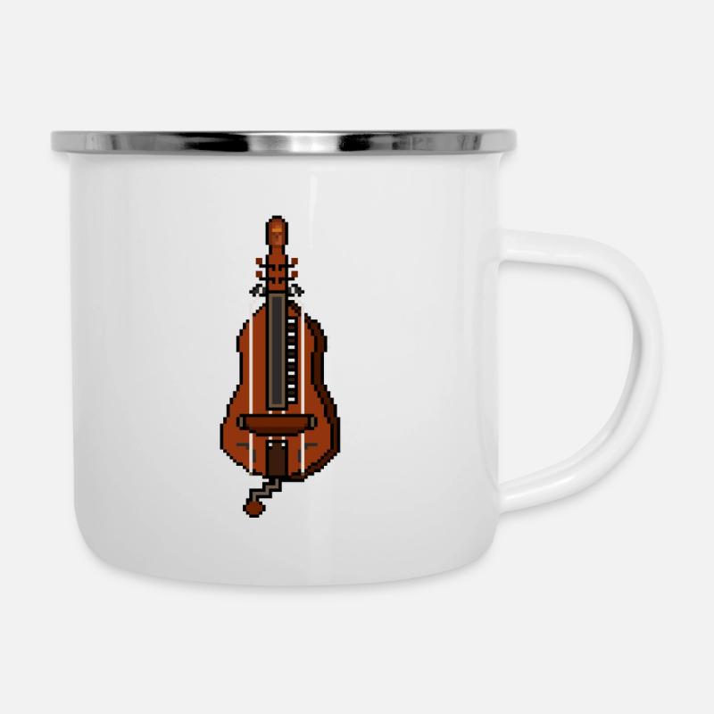 Pixel Baroque Vielle à roue - Tasse émaillée - blanc