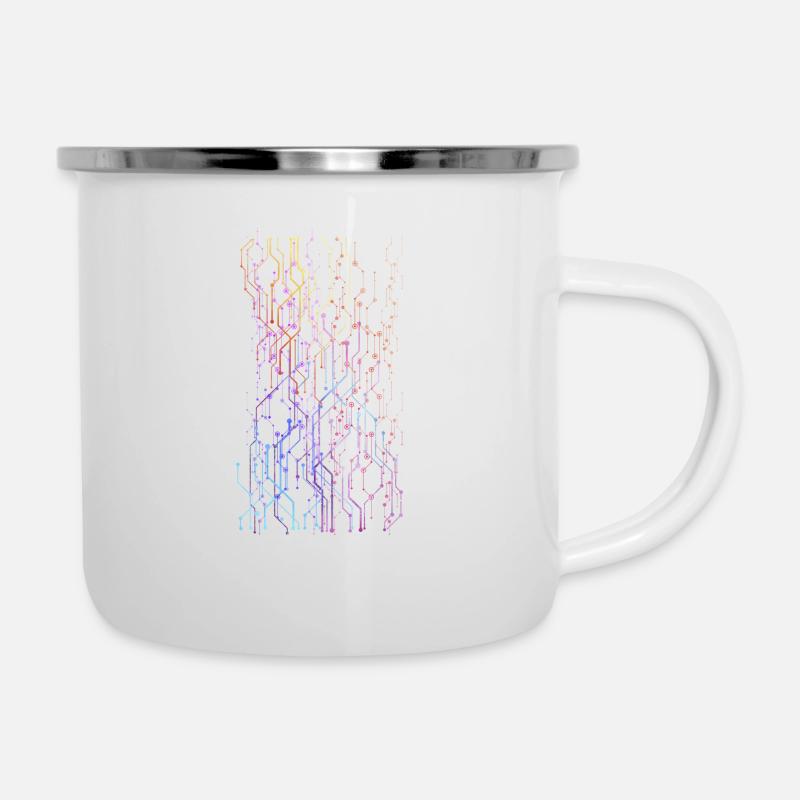 graphiques Geometrik - Tasse émaillée - blanc