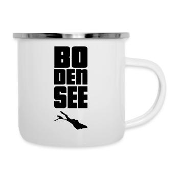 Bodensee - Emaille-Tasse - Weiß - Rechts