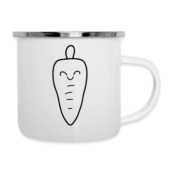 Carotte - Tasse émaillée - blanc - Droite