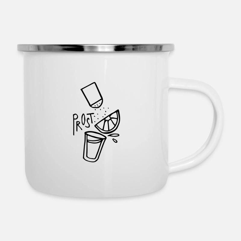 TEQUILLA - Emaille-Tasse - Weiß