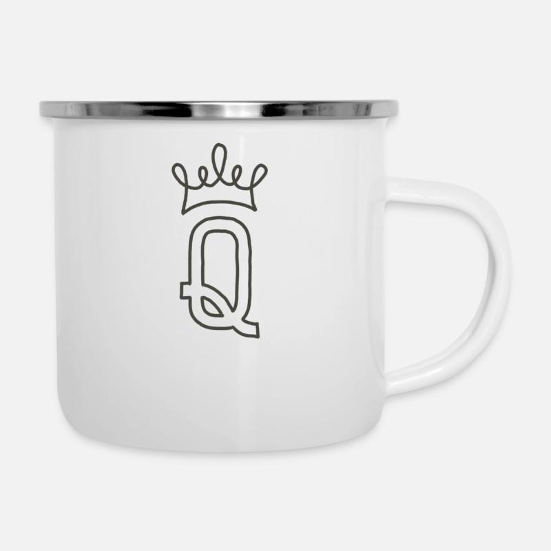 QueenS - Emaille-Tasse - Weiß