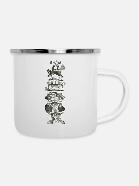 Posada Bullfighters - Emaille-Tasse - Weiß