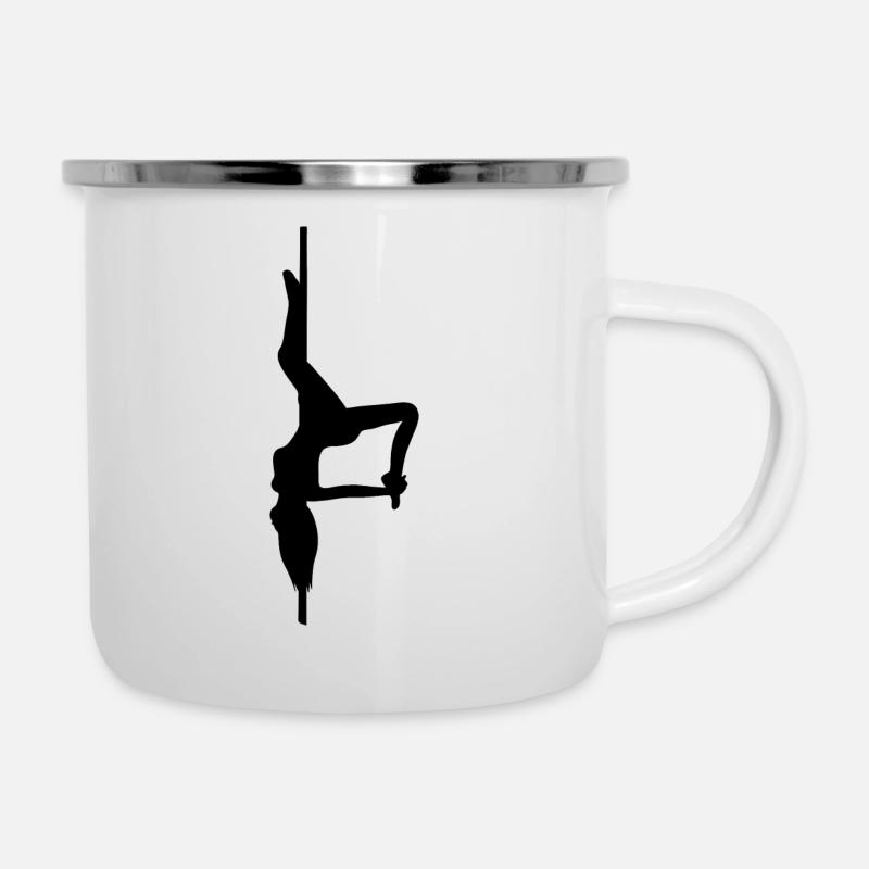 Pole Dance Figure Black - Camper Mug - white