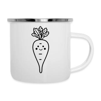 Carotte - Tasse émaillée - blanc - Droite