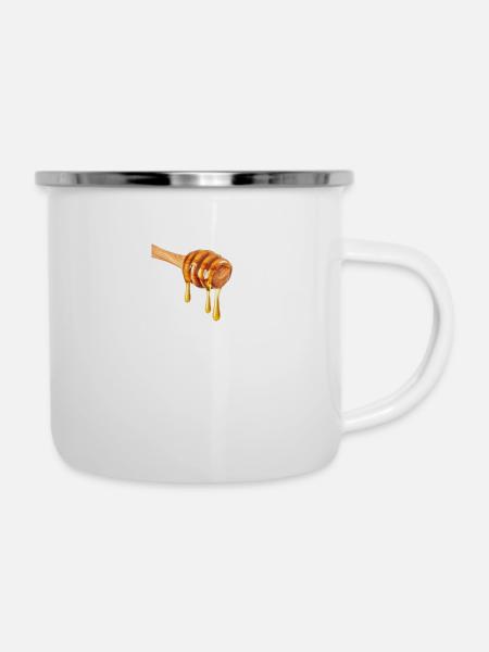 Honig - Emaille-Tasse - Weiß