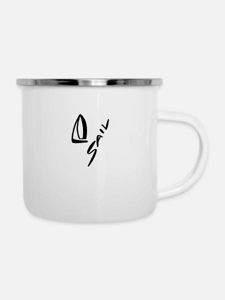 219 sail - Emaille-Tasse - Weiß