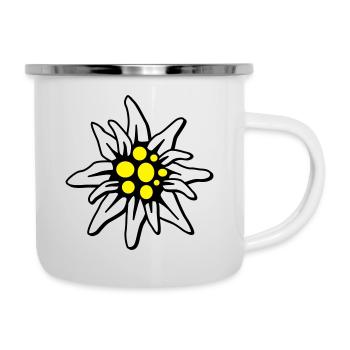 Edelweiss - Emaille-Tasse - Weiß - Rechts