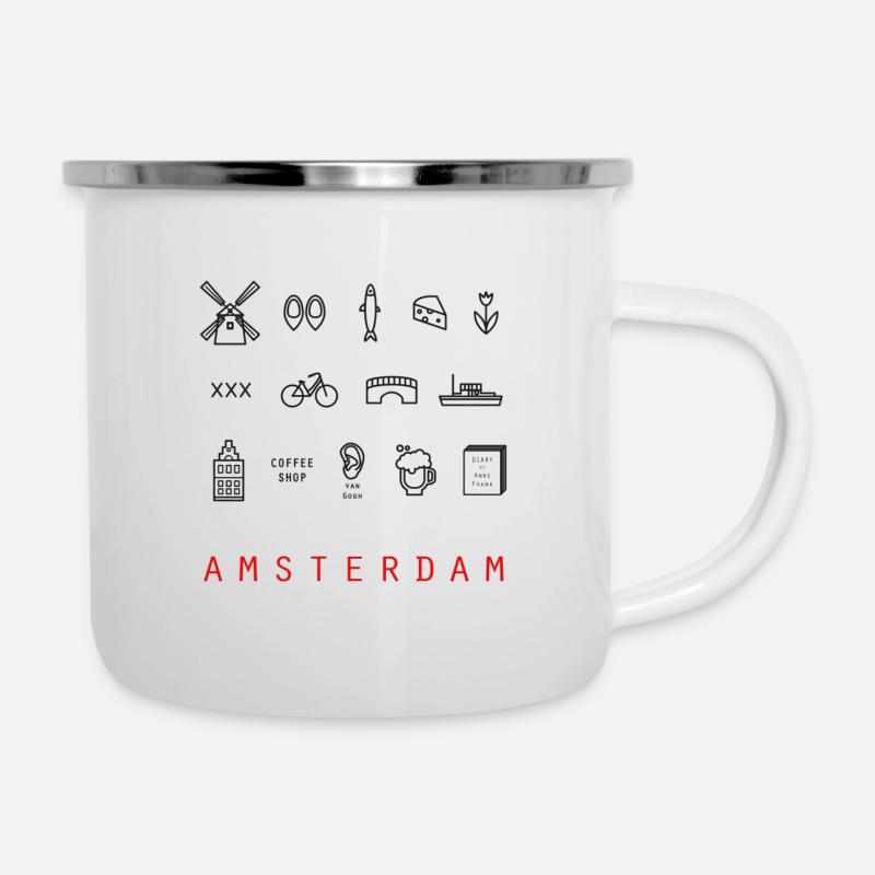 Amsterdam - Camper Mug - white