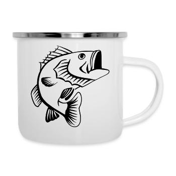 Barsch - Emaille-Tasse - Weiß - Rechts