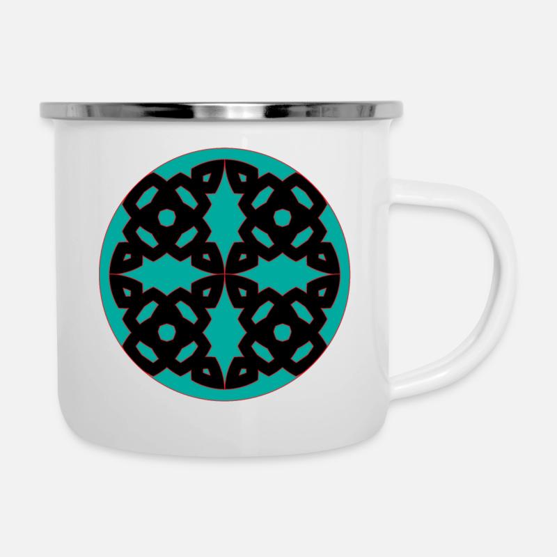 Circle Pattern - Camper Mug - white