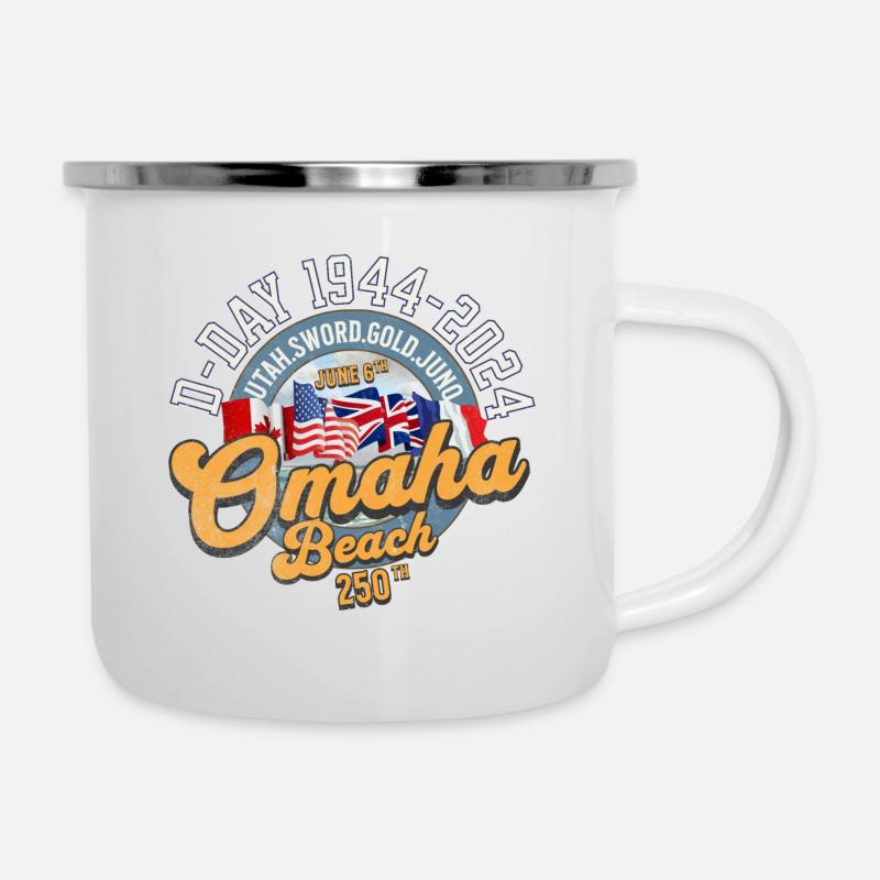 Omaha Beach 250th anniversary - Tasse émaillée - blanc