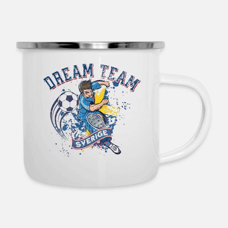 Dreamteam Sverige - Emaille-Tasse - Weiß