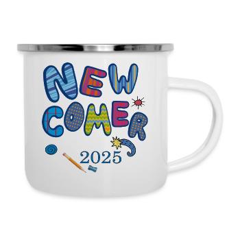 Newcomer Einschulung - Emaille-Tasse - Weiß - Rechts