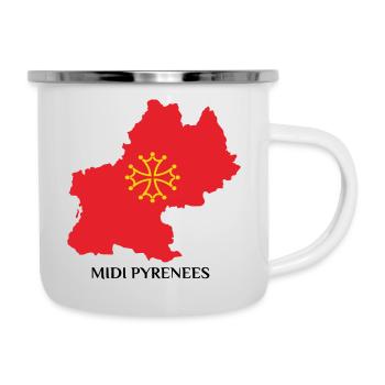 Map of the Midi-Pyrénées - Camper Mug - white - Right