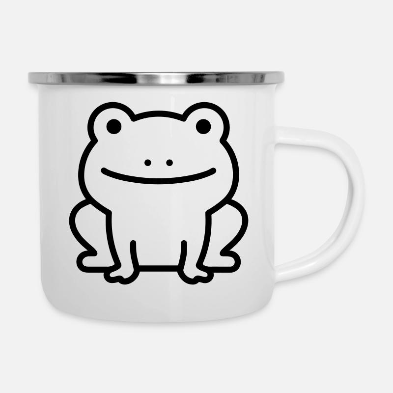 grenouille - Tasse émaillée - blanc