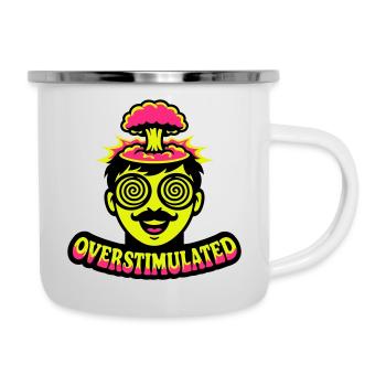 Overstimulated Neon Head - Camper Mug - white - Right