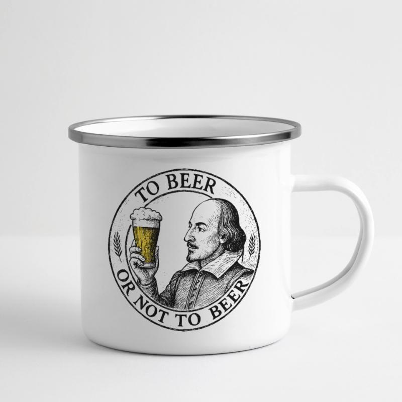 Bier oder nicht Bier Emaille-Tasse