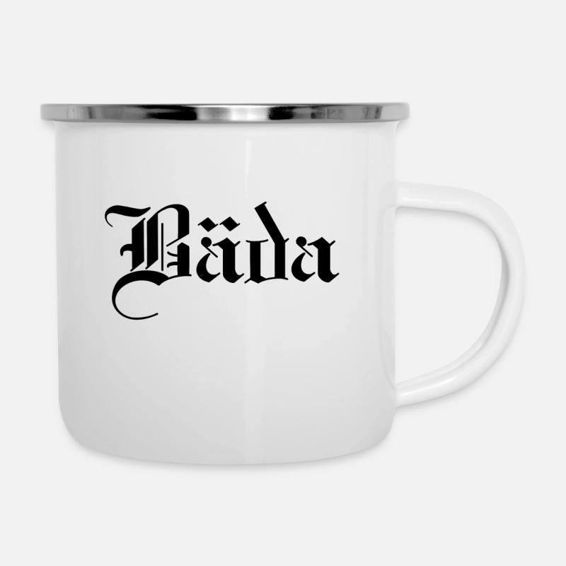 Bäda - Emaille-Tasse - Weiß