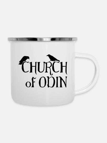 Odin's Church - God of Asgard - Emaille-Tasse - Weiß