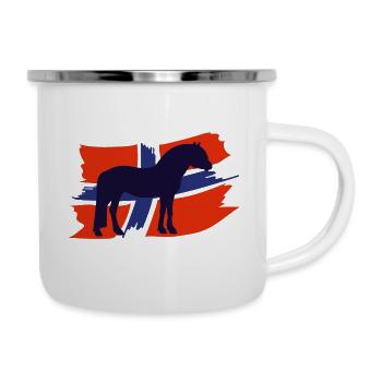 Fjord flag dark - Camper Mug - white - Right