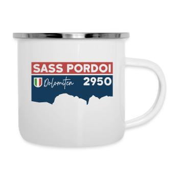 Sass Pordoi Pordoi Hiking Sella Dolomites - Camper Mug - white - Right